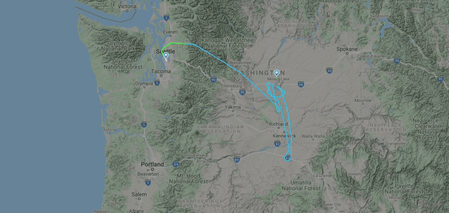 El segundo vuelo también fue el primer día. Imagen: FlightRadar24.com